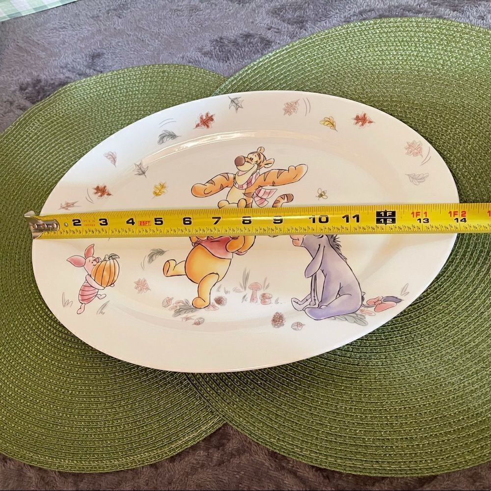 Disney Winnie the Pooh platter with pumpkins NWT - Picture 9 of 10